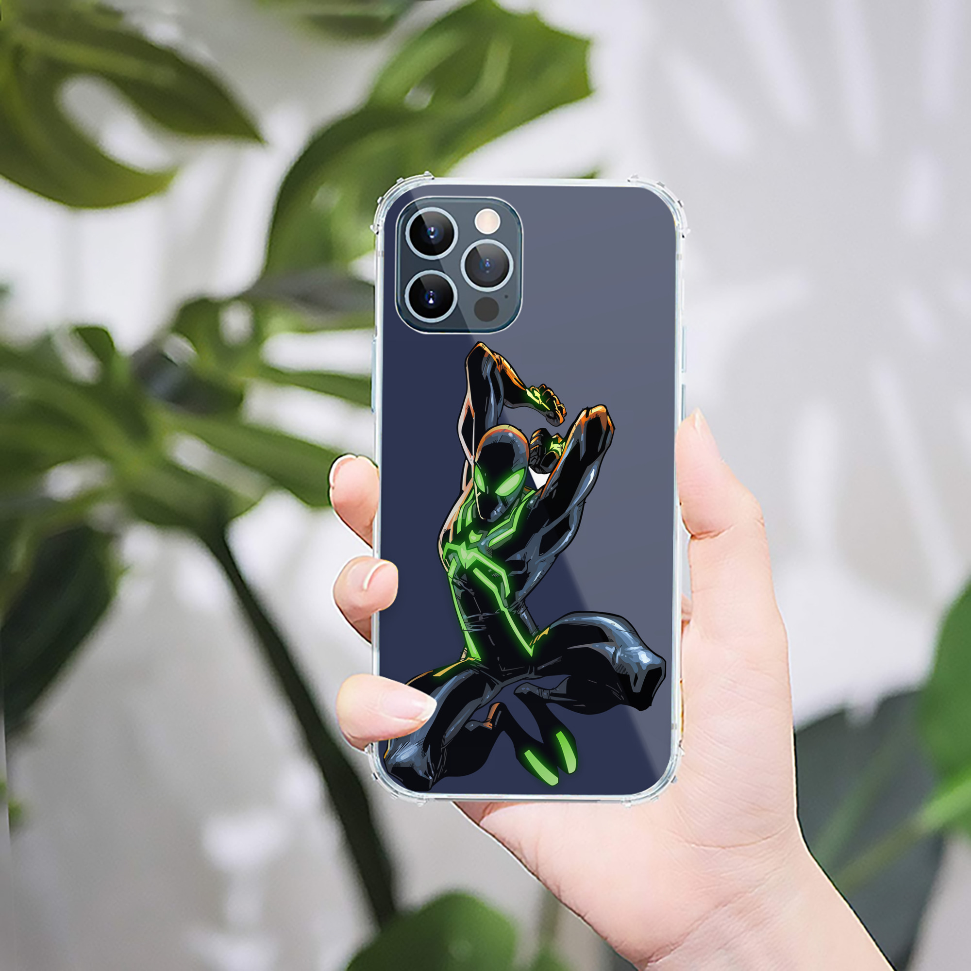 （画像用） Spider Man スパイダーマン 【iPhone 12シリーズ対応】透明スマホケース（クリアソフトケース）